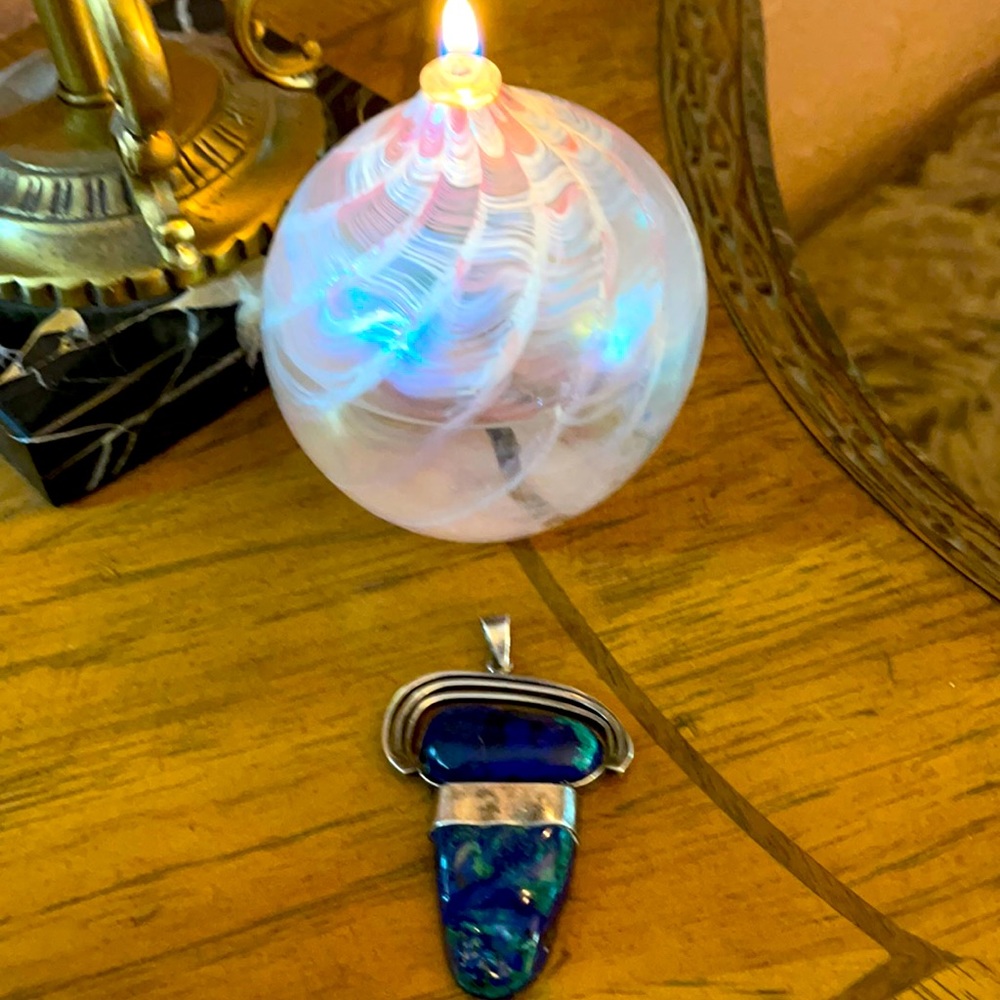 Lapis brooch